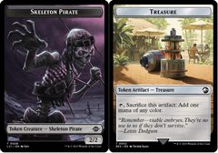 Skeleton Pirate (0008) // Treasure (0002) Double-Sided Token - Foil